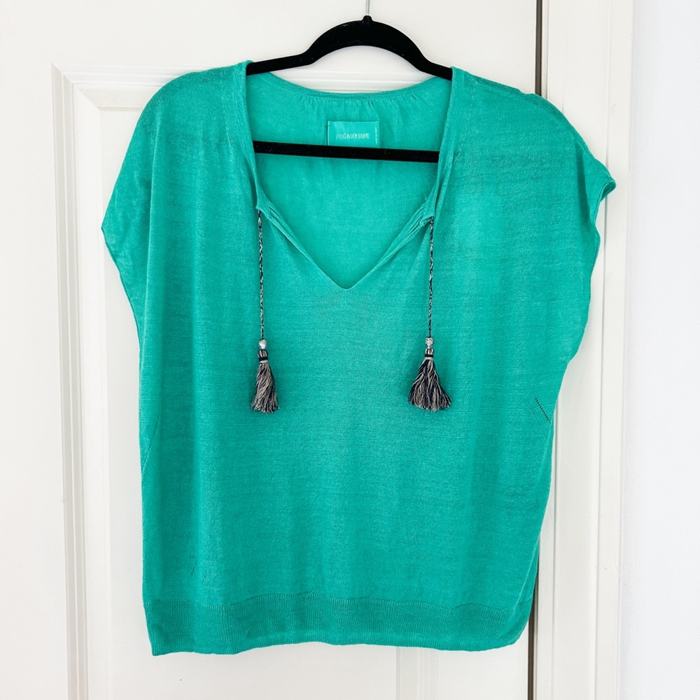 NWT Zadig & Voltaire Sleeveless Green Top